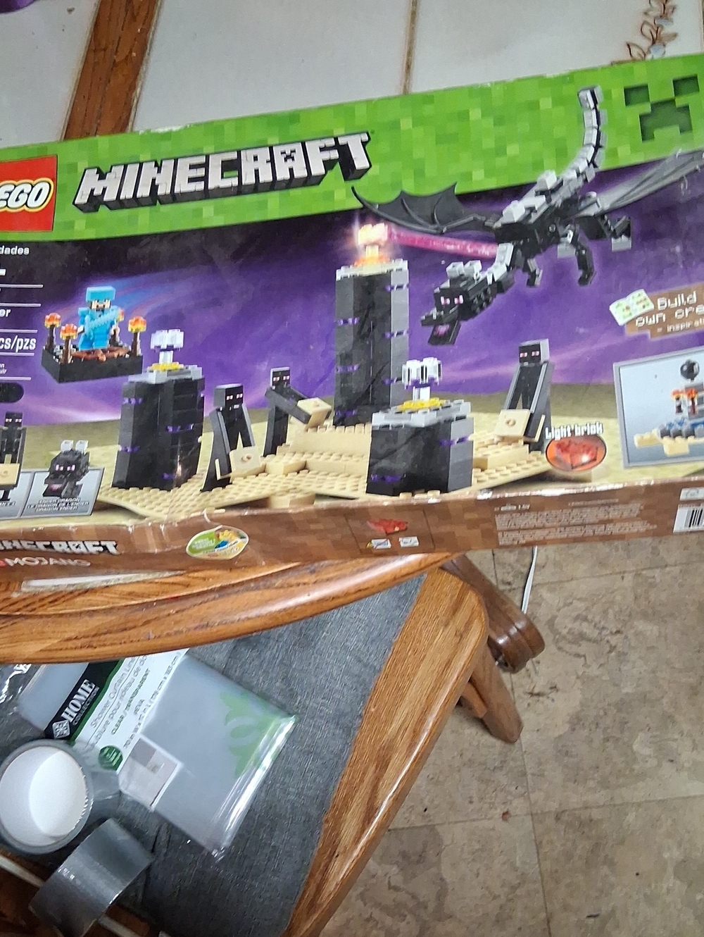 LEGO Minecraft Ender Dragon Battle Playset - Purple & Tan